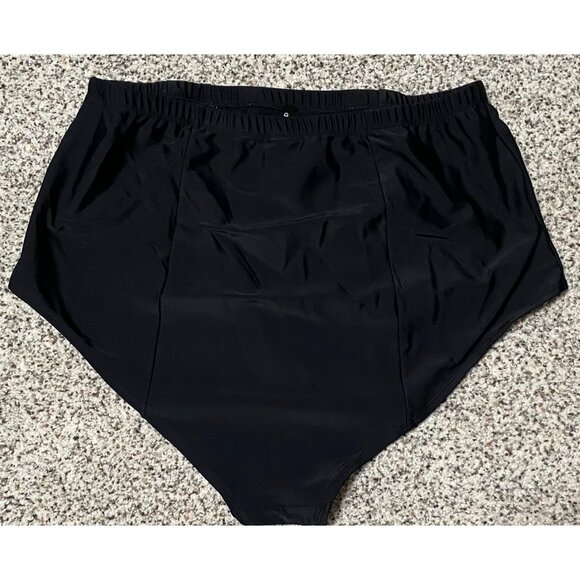 TORRID Black Floral Embroidery High Waist Swim Bottom Plus Torrid Size 2 - Picture 2 of 4